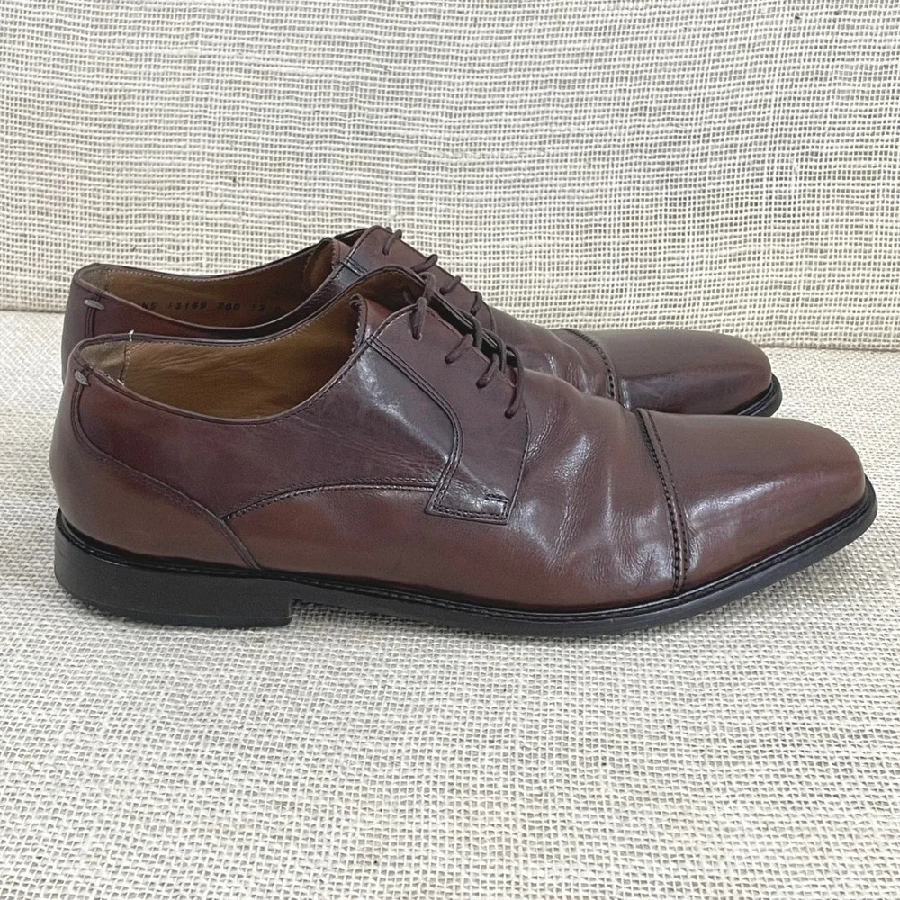 Florsheim Mens Brown Leather Cap Toe Derby Dress‎ Shoes 13159-208 Size 13 D